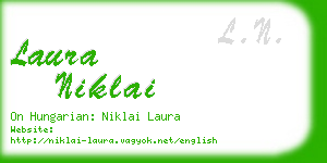 laura niklai business card